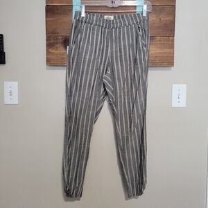 Marine Layer Gray White Striped Casual Allison Pants Lyocell Blend Size X-Small